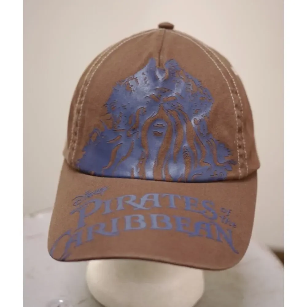 Disney Store Pirates Of The Caribbean 100% Cotton Brown Baseball Cap Hat